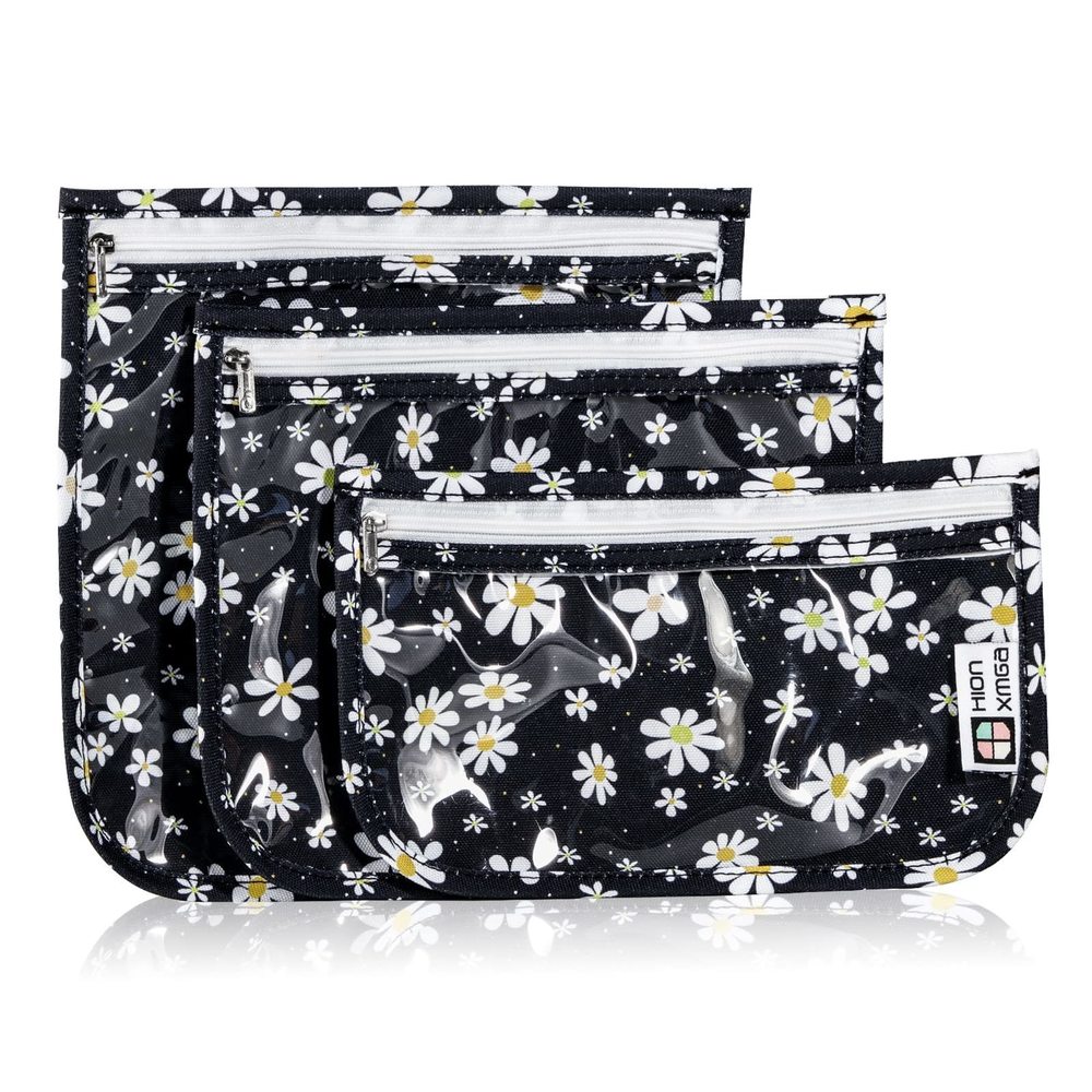 Tsa Approved Toiletry Bag, Set Of 3 Clear Travel Toiletry Bag Quart Size😺